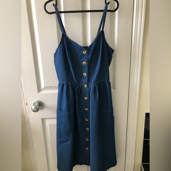 Faux Denim Dress - Picture 1 of 6